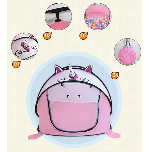 Carpa Casa Infantil Norplat - Castillo Para Niño Niña Niños Rosa