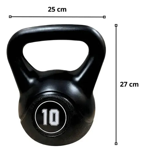 Pesa Rusa Norplat Kettlebell 10kg - Entrenamiento Fitness Negro
