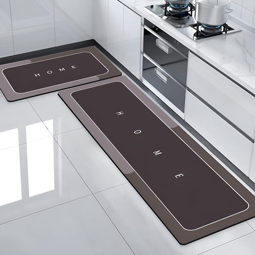 2 Alfombras De Cocina Norplat - Piso De Goma Antideslizante 120 Cm 40 Cm Gris Oscuro