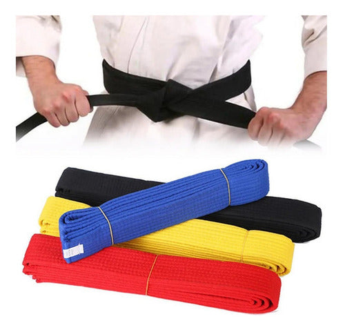 Cinturon Artes Marciales 2.4m Karate Taekwondo Judo Norplat Negro 240cm