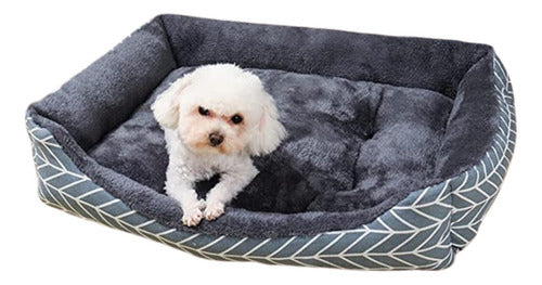 Cama Mascota Ultrasuave Gato Perro S Hasta 5kg - Wuf Azul Petróleo 06