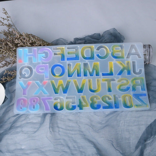 Molde Silicona Letras Números Moldes Repostería Transparente