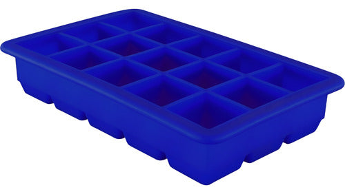 Molde De Silicona Para 15 Cubos De Hielo 3.3 Cm - Cukin Azul Eléctrico