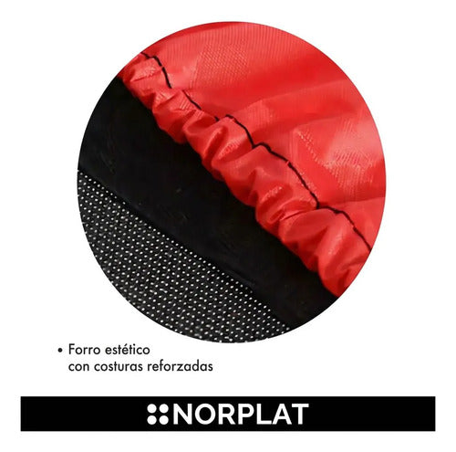 Cama Elastica Saltarina Para Niños 1.4 Mts Con Malla Norplat Negro Rojo