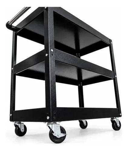 Carro Organizador Porta Herramienta 3 Nivel Metálico Norplat Negro