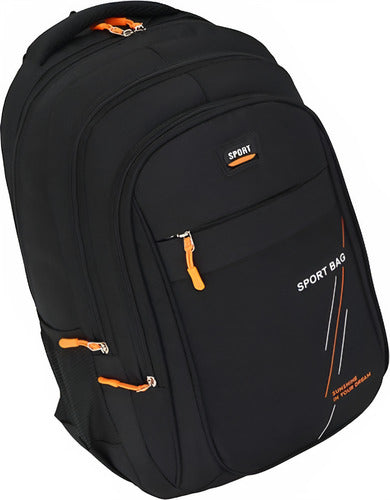 Mochila Hombre Norplat 35l Impermeable Urbano Porta Notebook Negro Liso