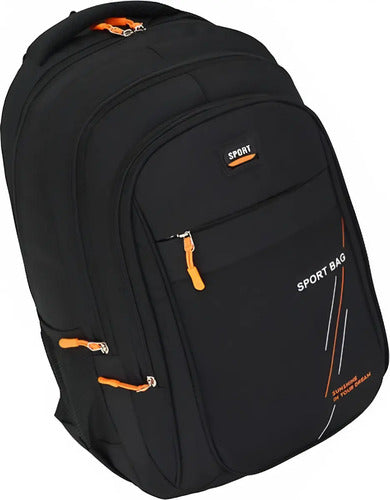 Mochila Hombre Norplat 35l Impermeable Urbano Porta Notebook Negro Liso