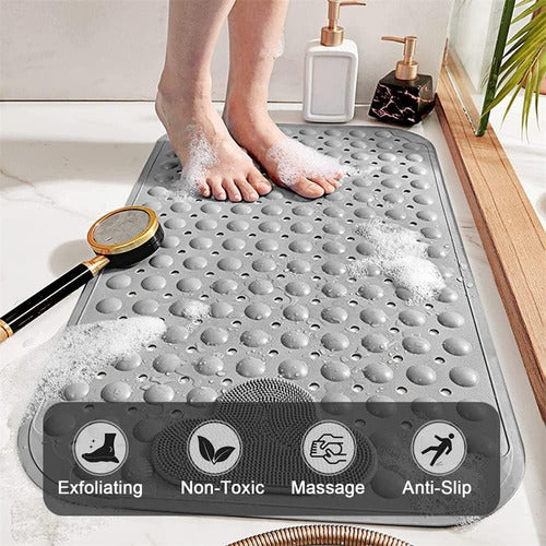Piso Goma Antideslizante Para Ducha Tinas Alfombra - Norplat - Gris