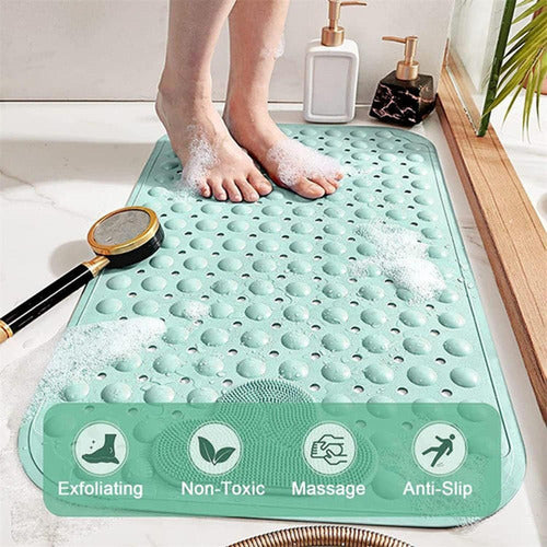 Piso Goma Antideslizante Para Ducha Tinas Alfombra - Norplat Verde Oscuro