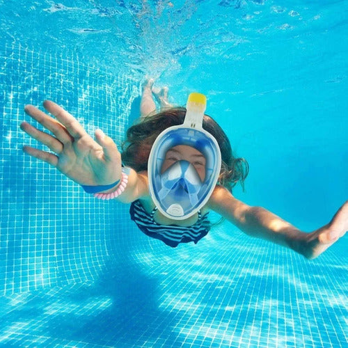 Mascara De Snorkel Buceo Fullface Completa C/ Soporte Camara