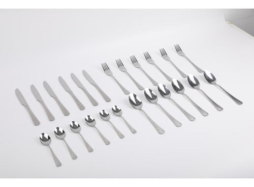 Juego Servicio Cubiertos 24 Piezas Acero Inoxidable Norplat Plateado