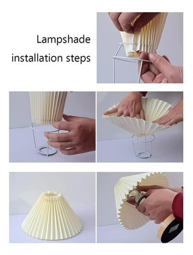 Lampara De Velador Usb Norplat - Mesa Dormitorio Escritorio Marrón Claro Beige