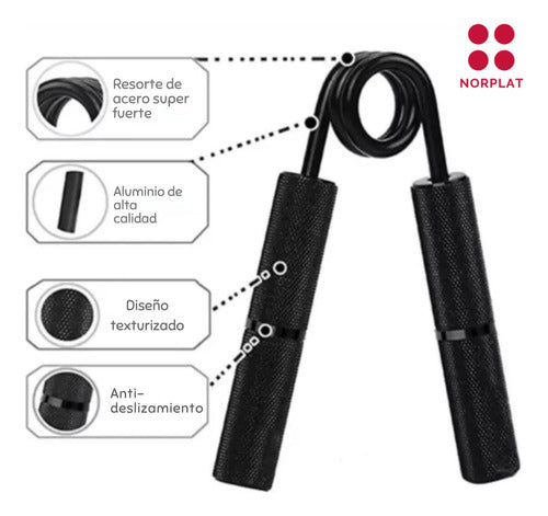 Hand Grip Resistencia Ejercicio Fortalecedor Muñeca Norplat Negro - 150lb