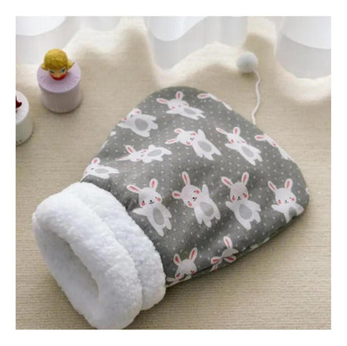 Saco De Dormir Para Gatos Cama Tipo Cueva De 55x45cm Norplat Gris Conejos