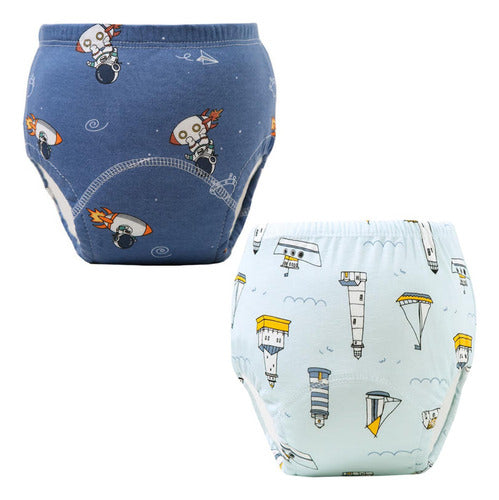 6 Calzon Entrenamiento Algodón Pull Up Reutilizable Norplat Nene M - 8 A 13 Kg