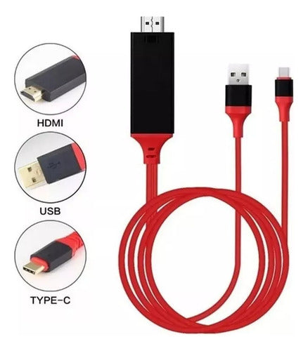 Cable Hdmi Tipo C Usb 3.1 Compatible Emui Mac Samsung Huawei