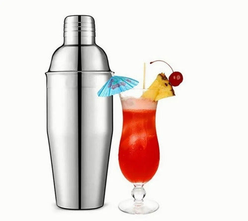 Juego De Cócteles Para Bar Pub 22 Piezas - Cukin Plateado