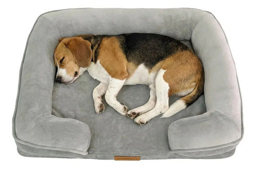 Cama Antiestres Norplat 90cm Xl - Perro Colchon Ortopédica  Gris Claro Ortopédico