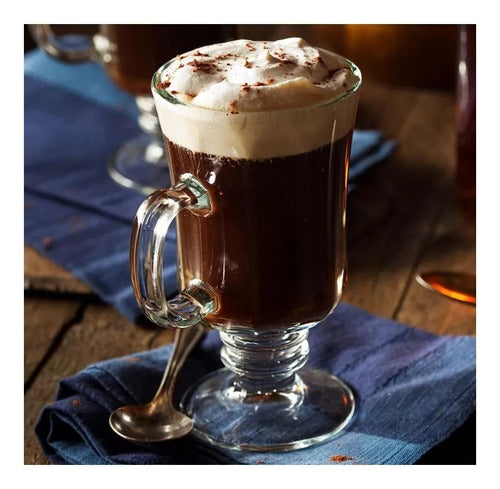 Set 6 Tazas Para Capuchino Café Té Vidrio 250ml Cappuccino Transparente Capuchino
