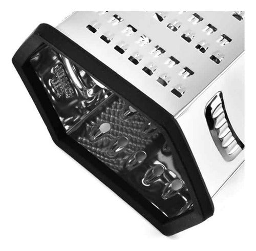 Rallador De Queso Verduras Frutas Hexagonal Acero - Norplat Negro