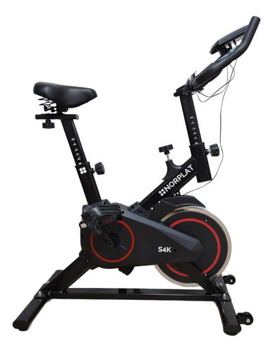 Bicicleta Estatica Norplat S4k Spinning Fitness Volante 4kg Negro