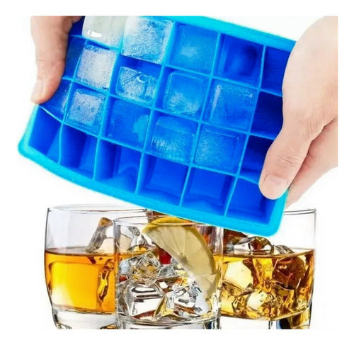 Cubetera De Silicona Cubos Hielos Hielera Cubetas - Norplat Azul