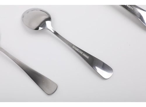 Juego Servicio Cubiertos 24 Piezas Acero Inoxidable Norplat Plateado