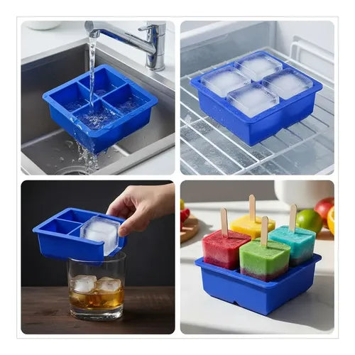 Pack 6 Molde De Silicona Para Cubos De Hielo 5cm - Norplat