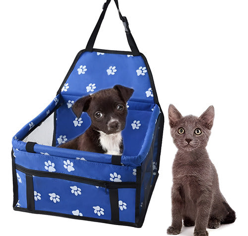 Norplat Asiento Auto Mascota Reforzado Plegable Seguridad Azul