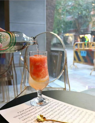 6 Copas Coctel Tropical Tiki Cocktail Premium 480ml Norplat Transparente