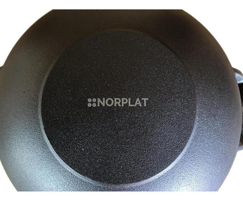 Wok Hierro Fundido 36 X 10 Cm Redondo - Norplat Negro