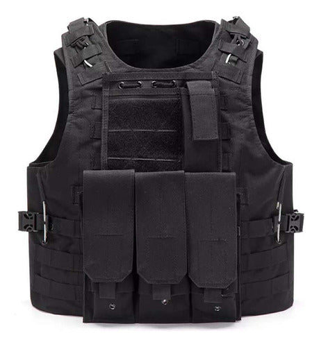 Chalecos Tacticos Norplat Chaleco Tactico Ajustable Molle Negro L