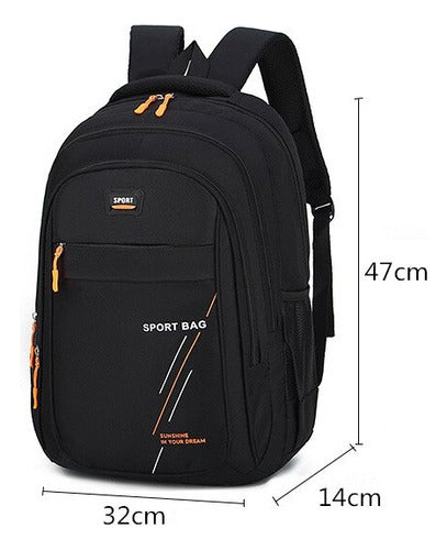 Mochila Hombre Norplat 35l Impermeable Urbano Porta Notebook Negro Liso