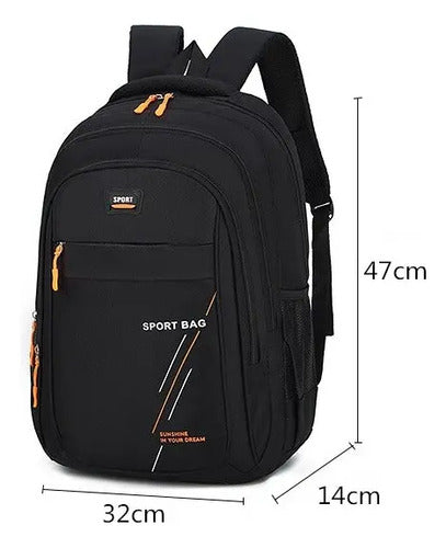 Mochila Hombre Norplat 35l Impermeable Urbano Porta Notebook Negro Liso