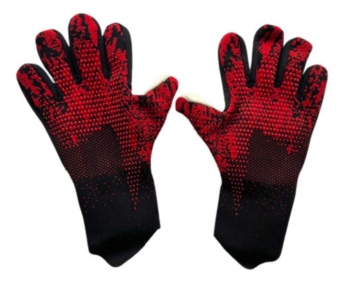 Guantes De Arquero Portero Futbol Antideslizantes - Norplat Rojo T10