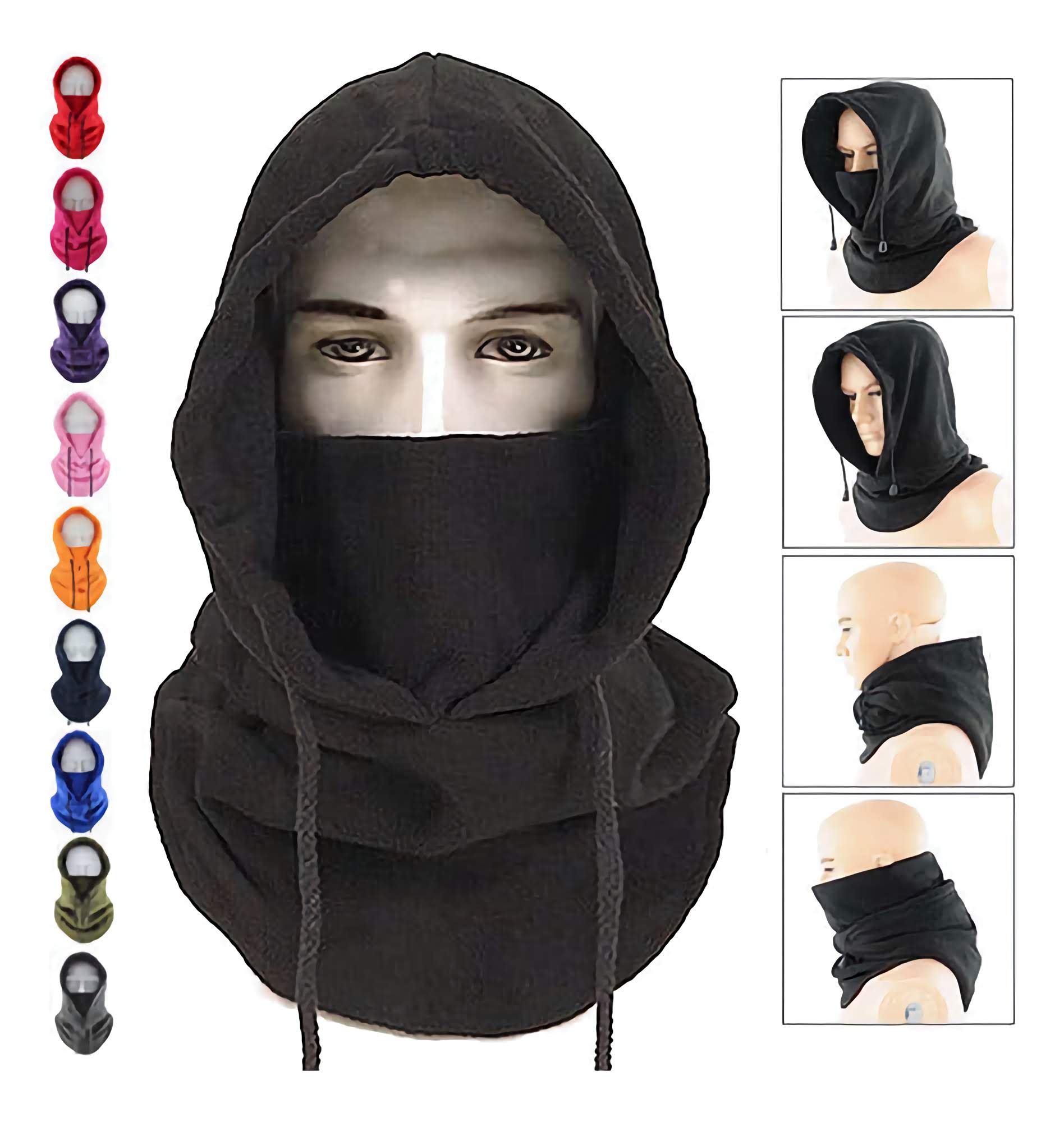 Gorro Pasamontañas Balaclava Polar 4 En 1 Outdoor - Norplat Negro Talle Único