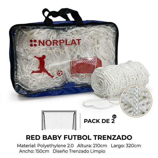 Red Baby Futbol Trenzado 24 Hilos Malla Alta Calidad
